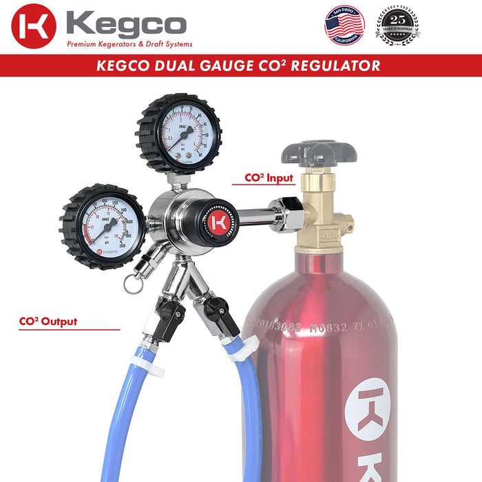 Premium Commercial Grade Double Gauge Two Product CO2 Regulator