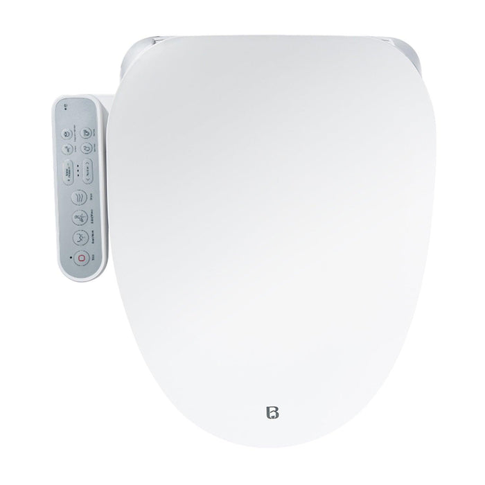 Electronic Heated Bidet Toilet Seat Elongated with Self-Cleaning Nozzle, Warm Air Dryer and Temperature Controlled