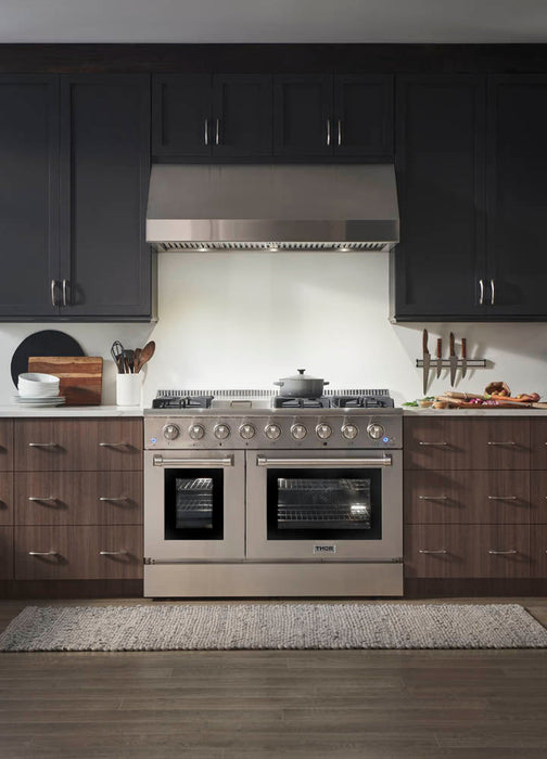 Thor Kitchen 48 in. 6.7 cu. ft. Professional Natural Gas Range in Stainless Steel, HRG4808U