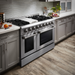 THOR Kitchen Professional 48" Propane Gas Range, Range Hood, Refrigerator, Dishwasher Package, AP-HRG4808ULP-3