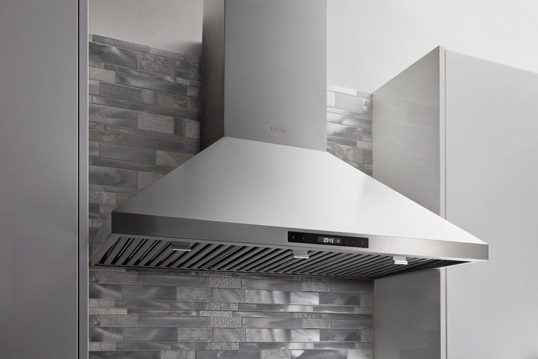 THOR Contemporary Package - 36" Gas Range, Range Hood, Refrigerator, Dishwasher and Wine Cooler, THOR-AP-ARG36LP-B99