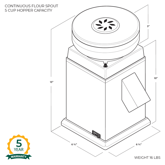 Harvest Grain Mill - White