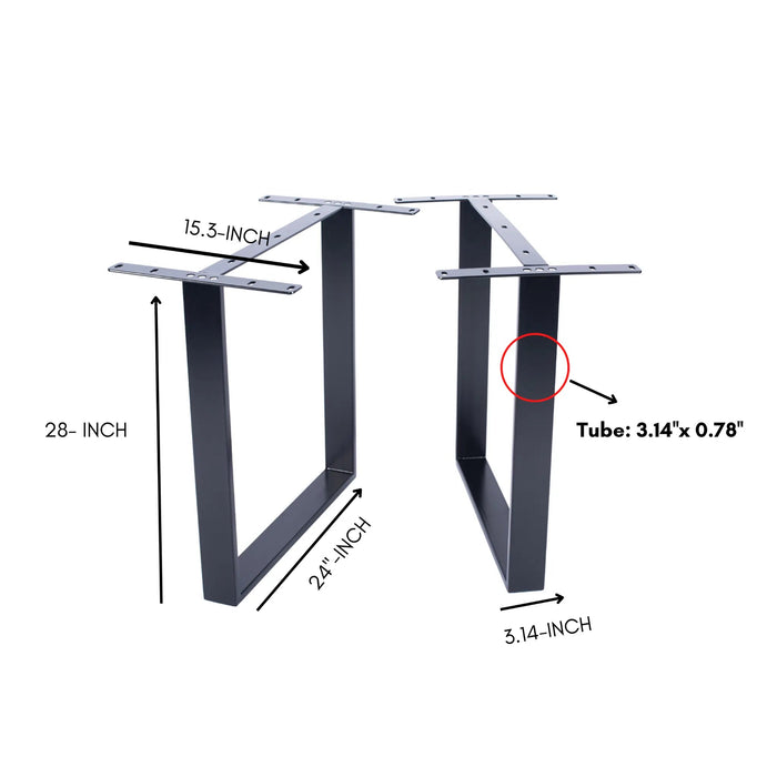 U Shape Dining Table Legs Black