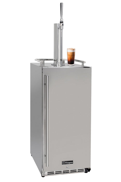 15" Wide Cold Brew Single Tap Stainless Steel Built-In Outdoor Commercial Kegerator