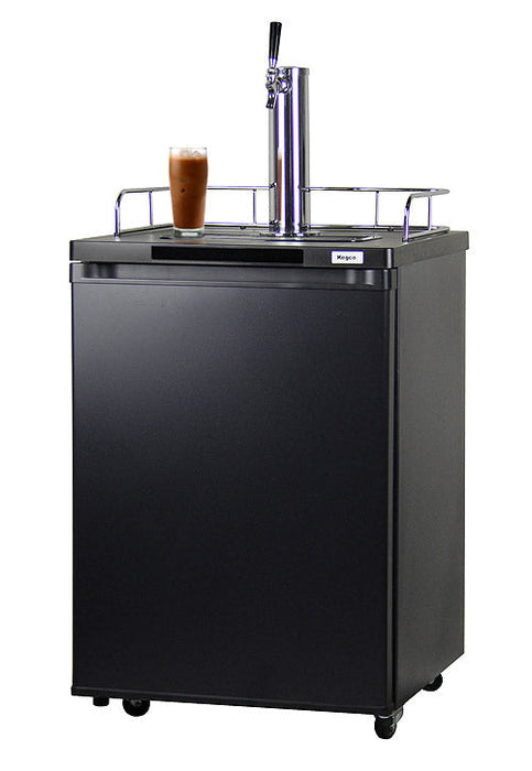 24" Wide Cold Brew Coffee Single Tap Black Kegerator