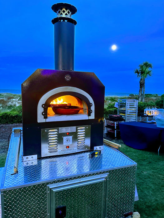 CBO 750 Tailgater | Wood Fired Pizza Oven Trailer | 38" X 28" cooking surface | 2-3 - 10" pizzas at a time | 50-60 pizzas an hour