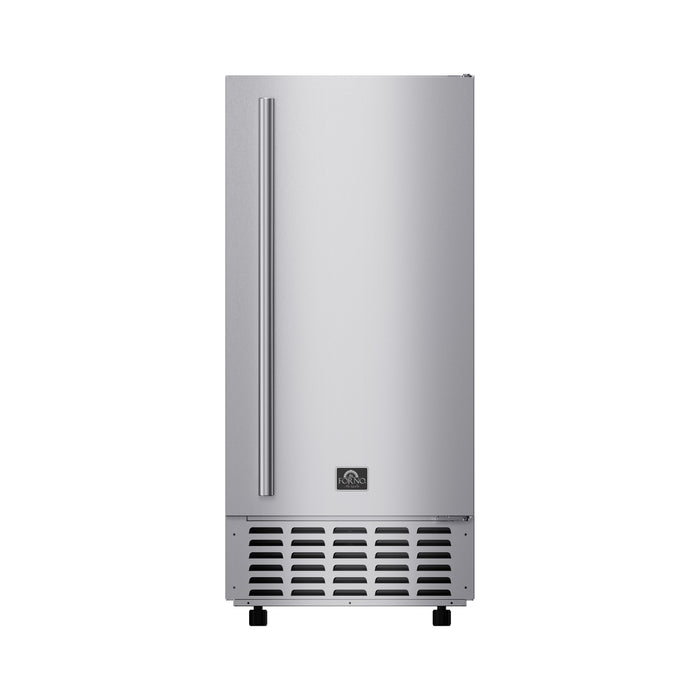 Cristallo 15 Inch Freestanding/Undercounter Ice maker, 66.1 lbs Chewable nugget, 8 kg / 17.6 lbs of ice storage, Stainless steel