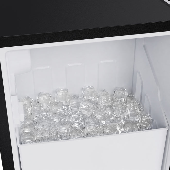 Cristallo 15 Inch Freestanding/Undercounter Ice maker, 79.4 lbs Cubed Ice daily, 12 kg / 26.5 lbs ice bin, Black