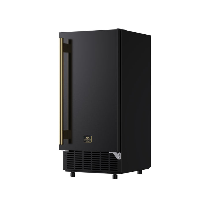 Cristallo 15 Inch Freestanding/Undercounter Ice maker, 79.4 lbs Cubed Ice daily, 12 kg / 26.5 lbs ice bin, Black