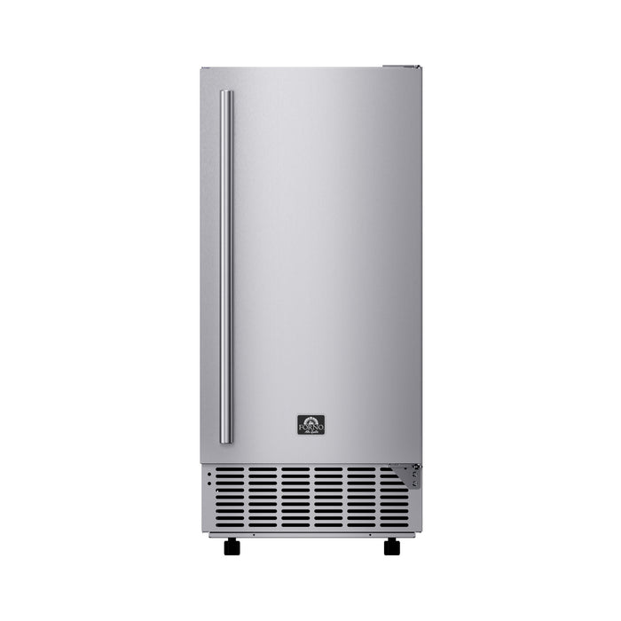 Cristallo 15 Inch Freestanding/Undercounter Ice maker, 79.4 lbs Cubed Ice daily, 12 kg / 26.5 lbs ice bin, Stainless steel