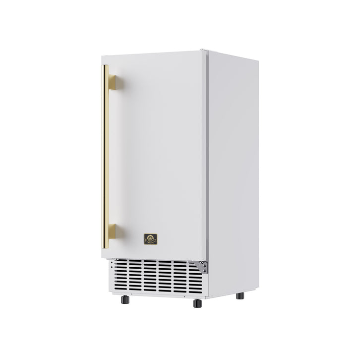 Cristallo 15 Inch Freestanding/Undercounter Ice maker, 79.4 lbs Cubed Ice daily, 12 kg / 26.5 lbs ice bin, White