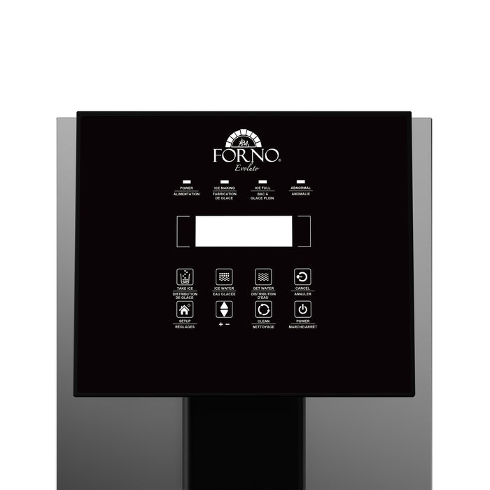Fresco 10 Inch Countertop Ice Maker & Dispenser, 66 lbs Chewable nugget Ice daily, Self-Clean, Touch Controls, Stainless Steel