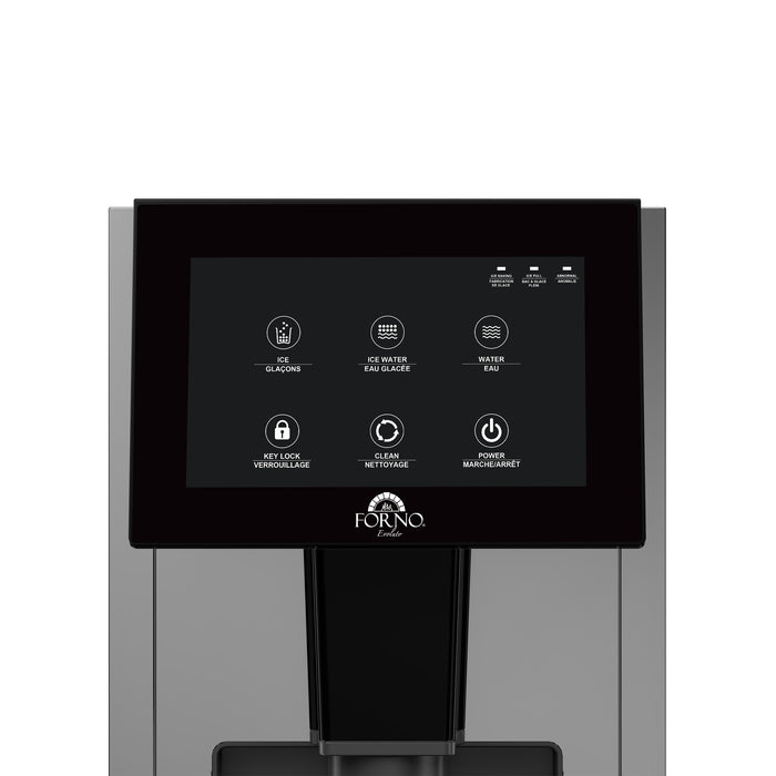 Fresco 14 Inch Countertop Ice Maker & Dispenser, 154 lbs Chewable nugget Ice daily, Self-Clean, Touch Controls, Stainless Steel