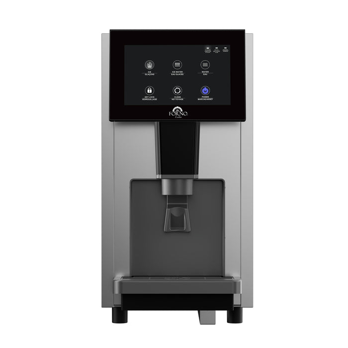 Fresco 14 Inch Countertop Ice Maker & Dispenser, 154 lbs Chewable nugget Ice daily, Self-Clean, Touch Controls, Stainless Steel