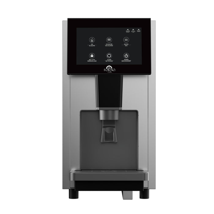 Fresco 14 Inch Countertop Ice Maker & Dispenser, 154 lbs Chewable nugget Ice daily, Self-Clean, Touch Controls, Stainless Steel