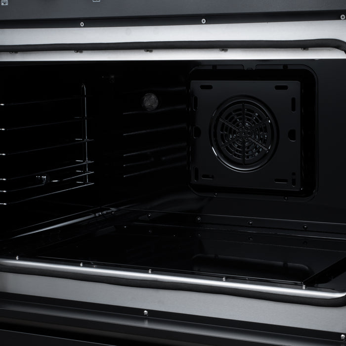 Torino French Door 36 Inch Induction Range with Air Fryer, Air Sous Vide & True Convection, Dual Broiler, Black