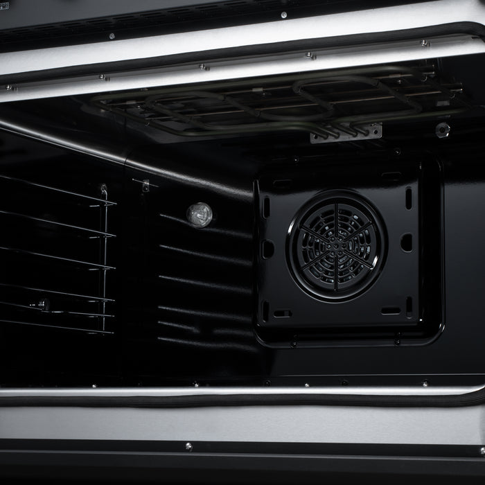 Torino French Door 36 Inch Induction Range with Air Fryer, Air Sous Vide & True Convection, Dual Broiler, Black