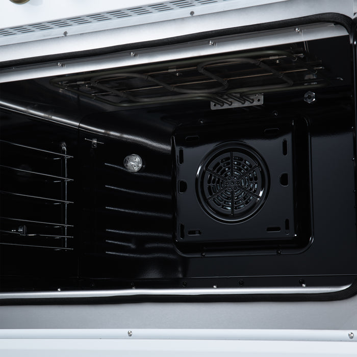 Torino French Door 36 Inch Induction Range with Air Fryer, Air Sous Vide & True Convection, Dual Broiler, White