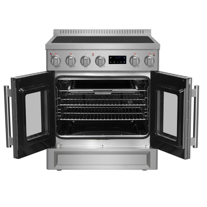 Forno Torino 30 Inch French Door Induction Range with Air Fryer and True Convection Oven
