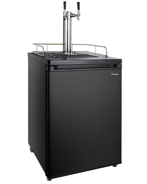 24" Wide Dual Tap Black Kegerator