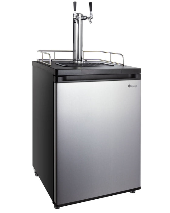 24" Wide Dual Tap Stainless Steel Kegerator