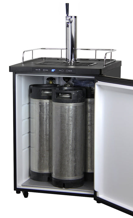 24" Wide Homebrew Single Tap Stainless Steel Digital Kegerator