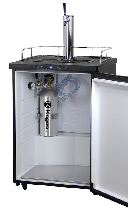 Kegco KOM30B-1 Digital Kombucharator - Black Cabinet with Matte Black Door