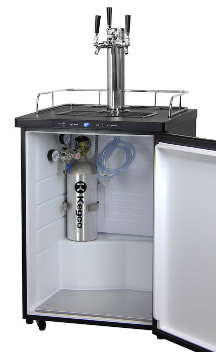 24" Wide Triple Tap Black Digital Kegerator