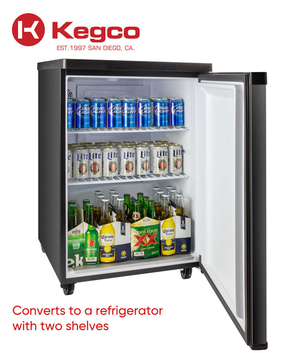 K309B-1 Full Size Digital Kegerator - Black Door - D System - Digital