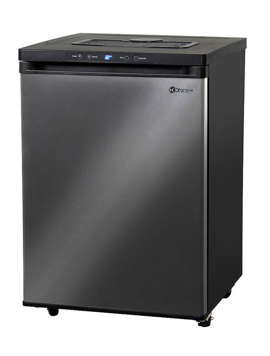 24" Wide Black Stainless Steel Digital Kegerator Cabinet Only