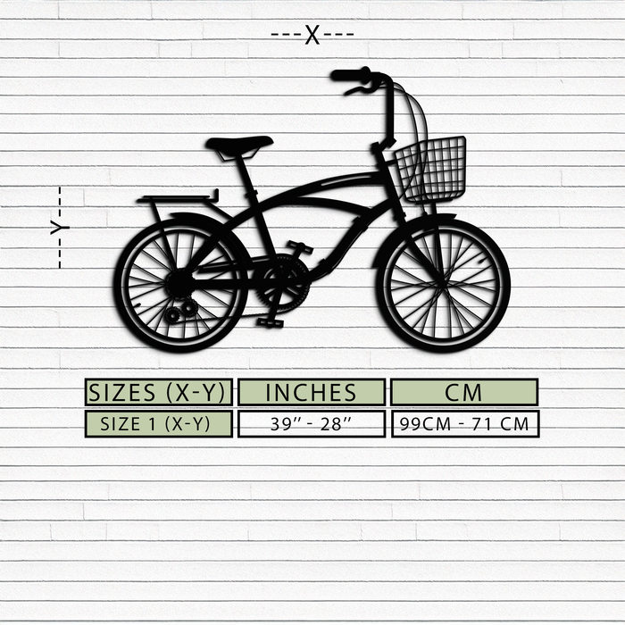 Bicycle Metal Wall Art - Modern Industrial Bike Decor - KAF124