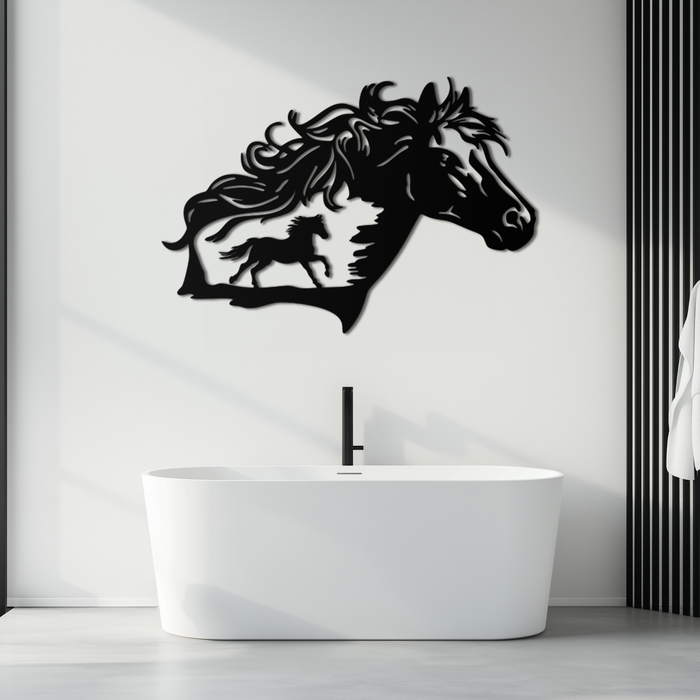 Horse Silhouette Metal Wall Art – Modern & Stylish - KAF137