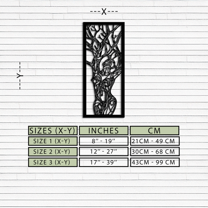 Tree of Life Metal Wall Art – Abstract Feminine Design - KAF138