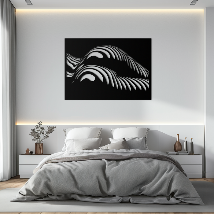 Abstract Female Form Metal Wall Art – Modern Geometric Steel Decor - KAF154
