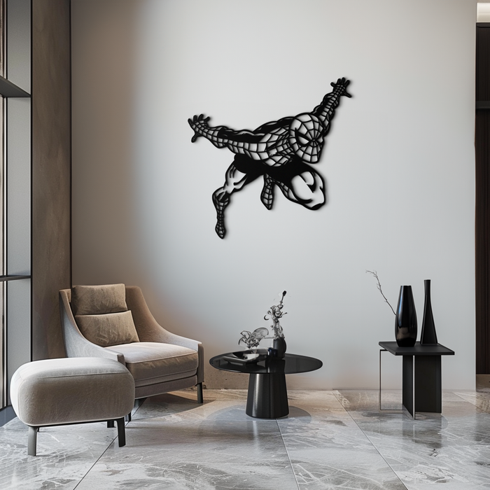 Spider-Man Metal Wall Art - Geometric Superhero Wall Decor - KAF155