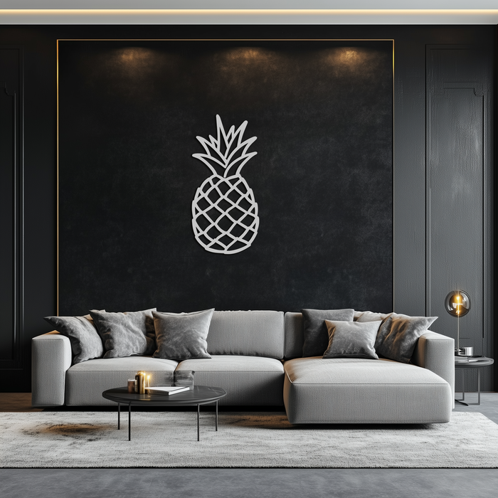 Pineapple Metal Wall Art - Tropical Geometric Home Decor- KAF171