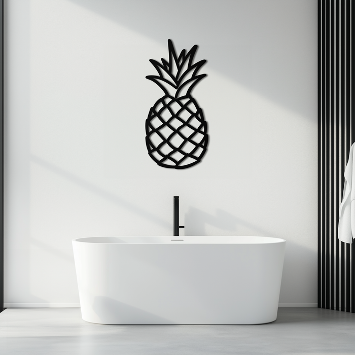Pineapple Metal Wall Art - Tropical Geometric Home Decor- KAF171