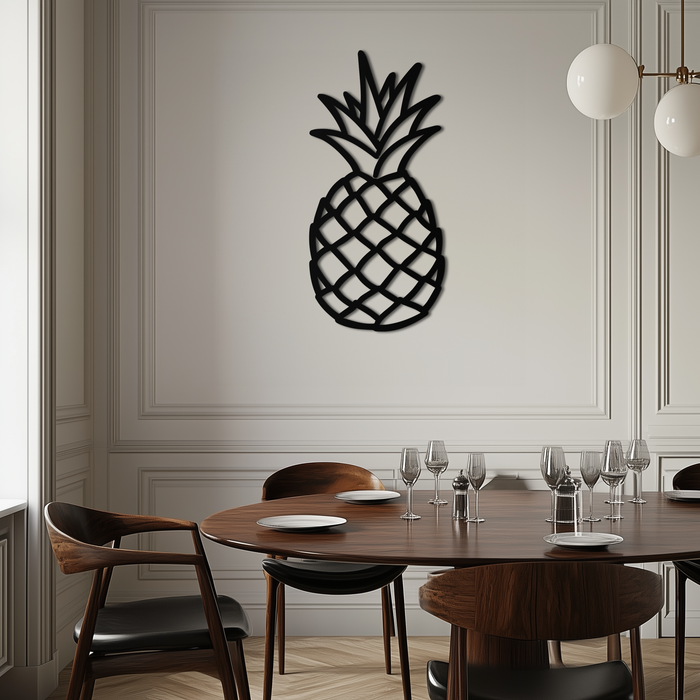 Pineapple Metal Wall Art - Tropical Geometric Home Decor- KAF171