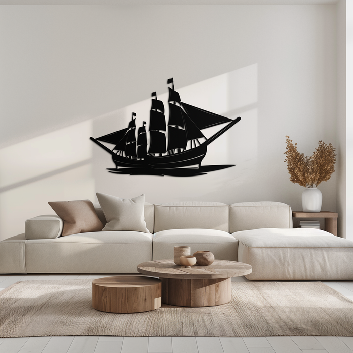 Pirate Ship Metal Wall Art - Nautical Decor for Home & Office- KAF175