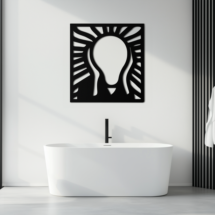The Scream Metal Wall Art - Minimalist Expressionist Decor- KAF179