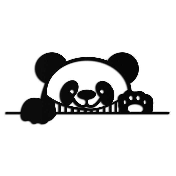 Panda Metal Wall Art - Cute Geometric Panda Decor- KAF181