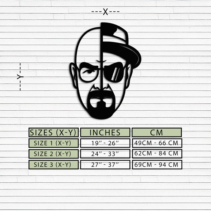 Walter White Metal Wall Art - Iconic TV Show Decor- KAF183