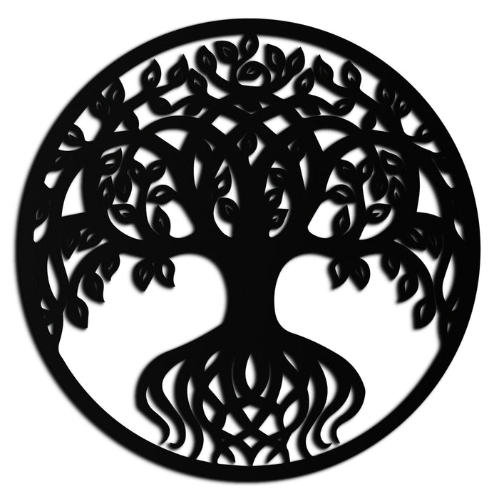 Round Tree of Life Metal Wall Art – Nature-Inspired Decor - KAF217