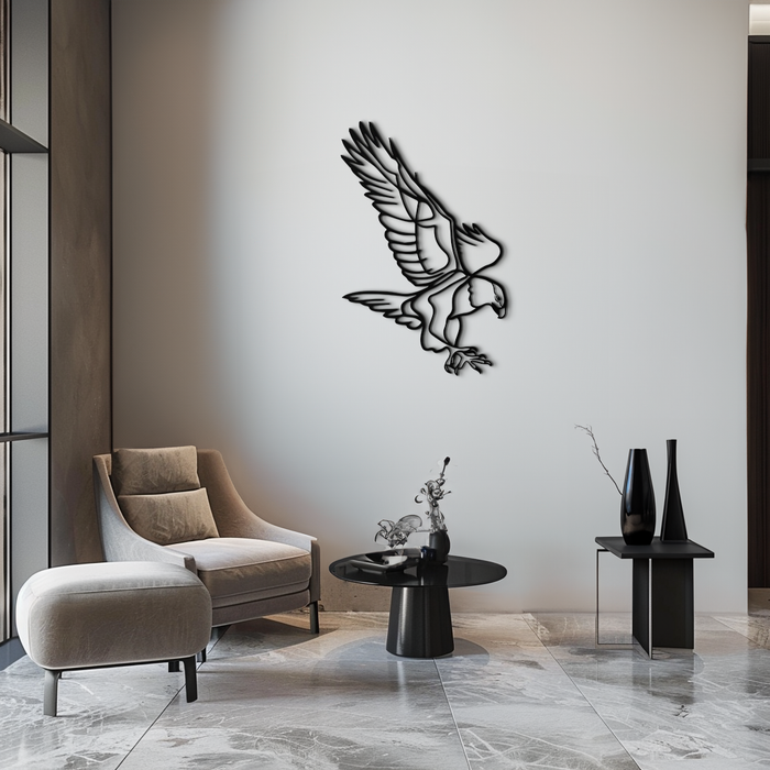 Eagle Metal Wall Art – Bold & Majestic Bird Decor - KAF271