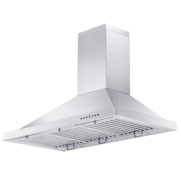 ZLINE 36 in. Gas Range with DuraSnow® Door & 36 in. Range Hood Appliance Package, 2KP-RGSNRH36