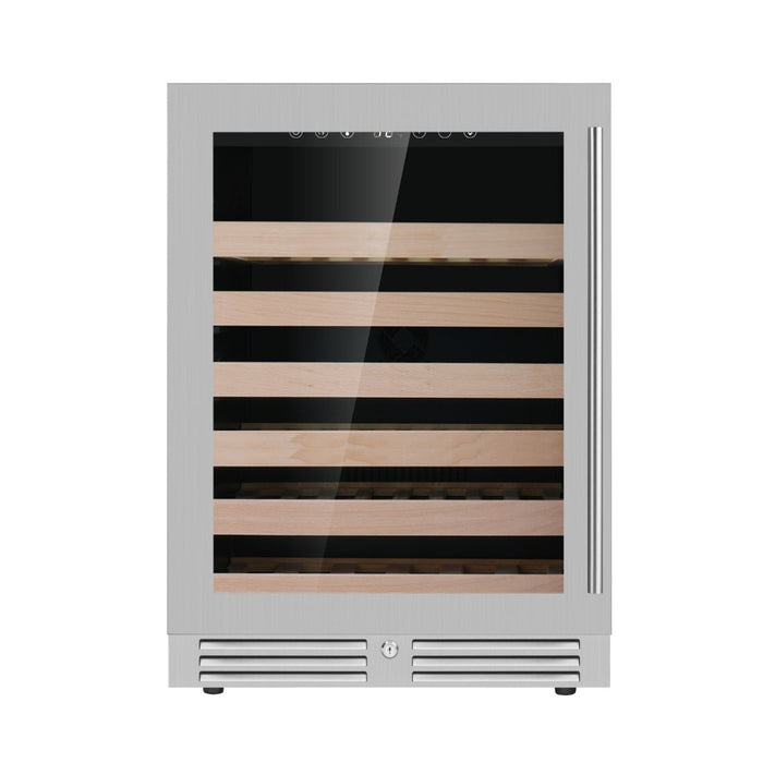 24 Inch Under Counter LOW-E Glass Door Single Zone Wine Cooler