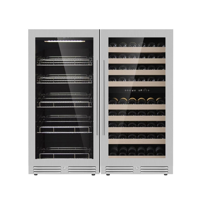 47" High Wine & Beverage Refrigerator Combo with Triple Temp. Zones