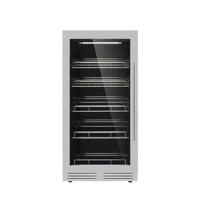 389 Cans Capacity Upright Beverage Refrigerator With Low-E Glass Door