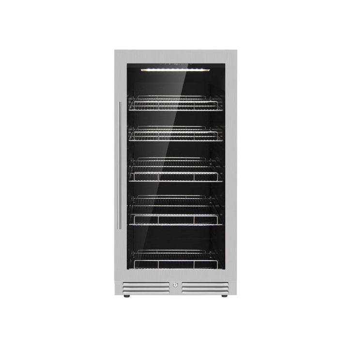 389 Cans Capacity Upright Beverage Refrigerator With Low-E Glass Door