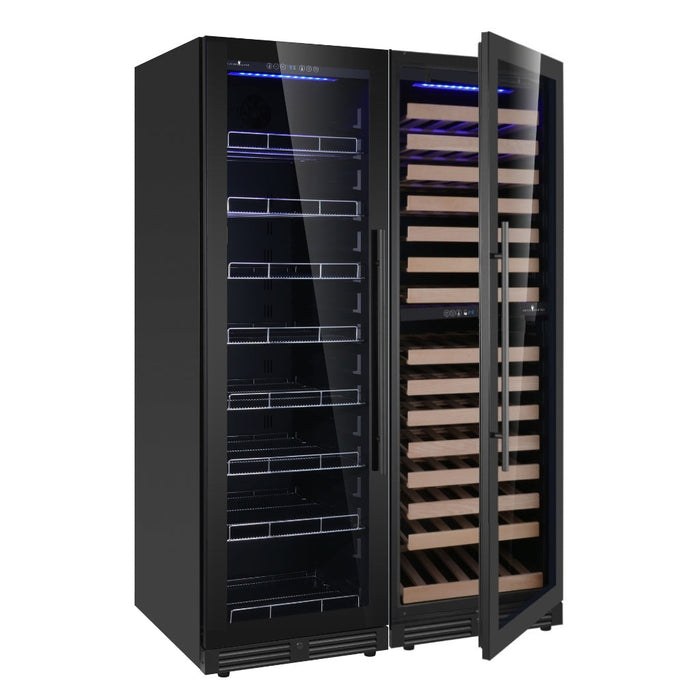 Upright Wine & Beverage cooler Combo With Triple Temp. Zones